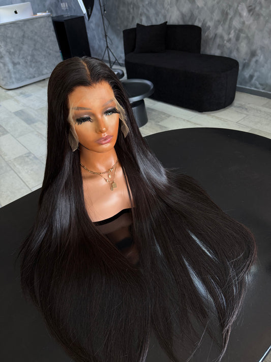 30" bone straight wig